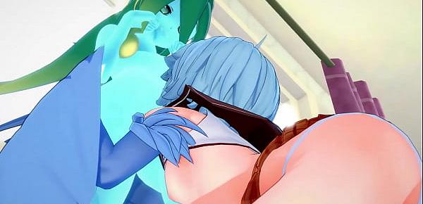  Slime girl Suu gets strapon fucked by harpy Papi - Daily Life With a Monster Girl Hentai.